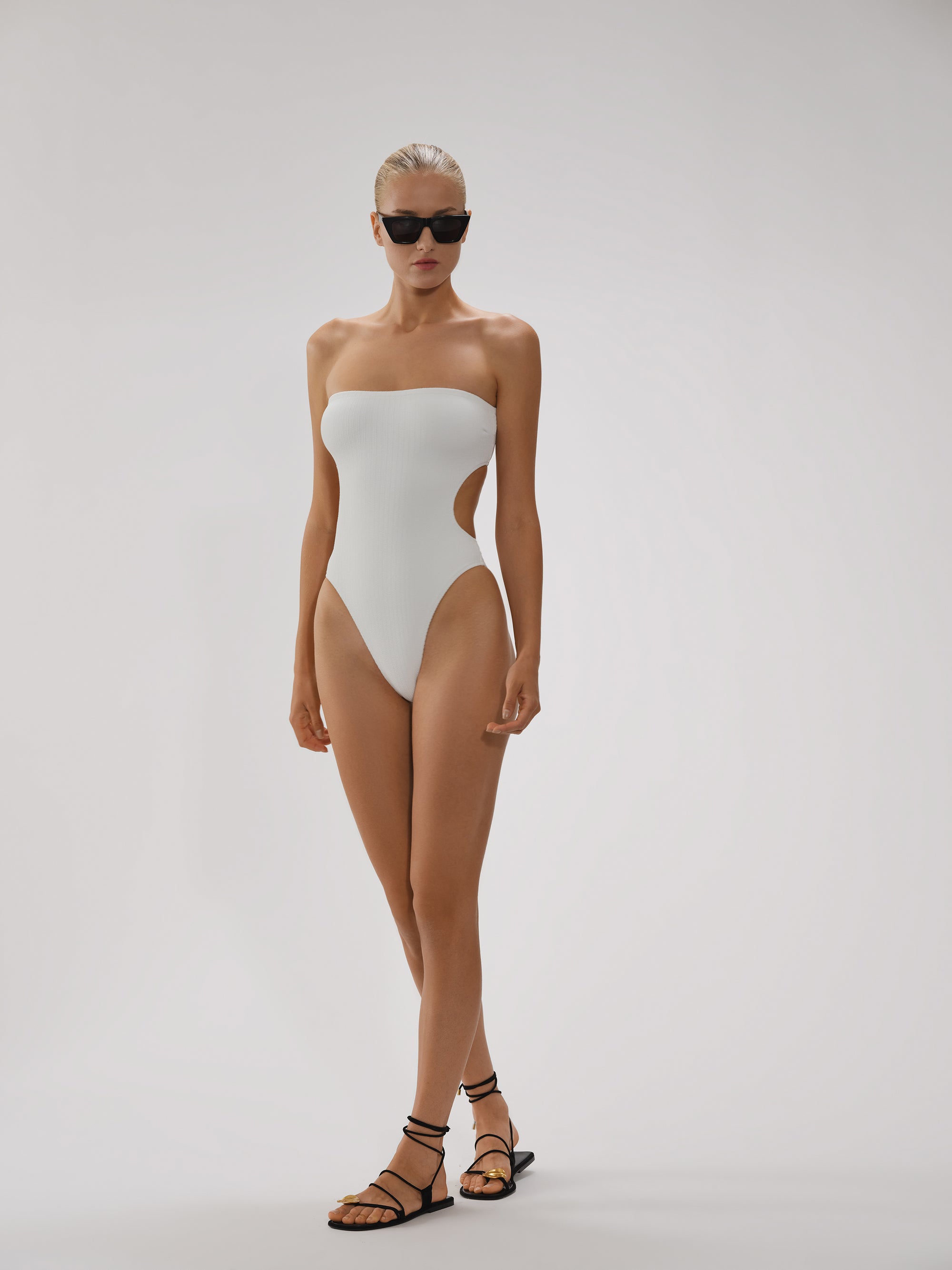 Sabine Cut Out Swimsuit in Crinkle