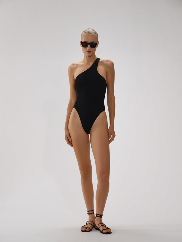 Margo Asymmetrical Swimsuit In Crinkle