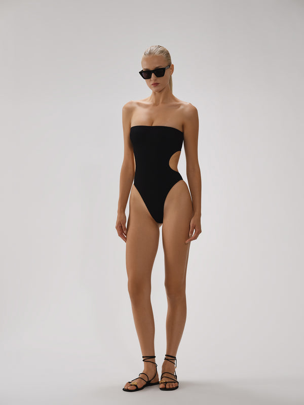 Sabine Cut Out Swimsuit in Crinkle