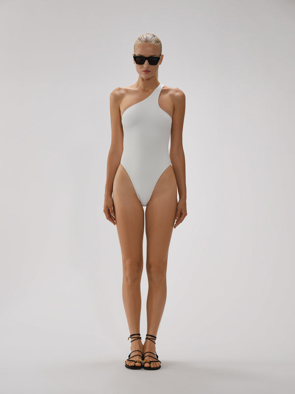 Margo Asymmetrical Swimsuit In Crinkle