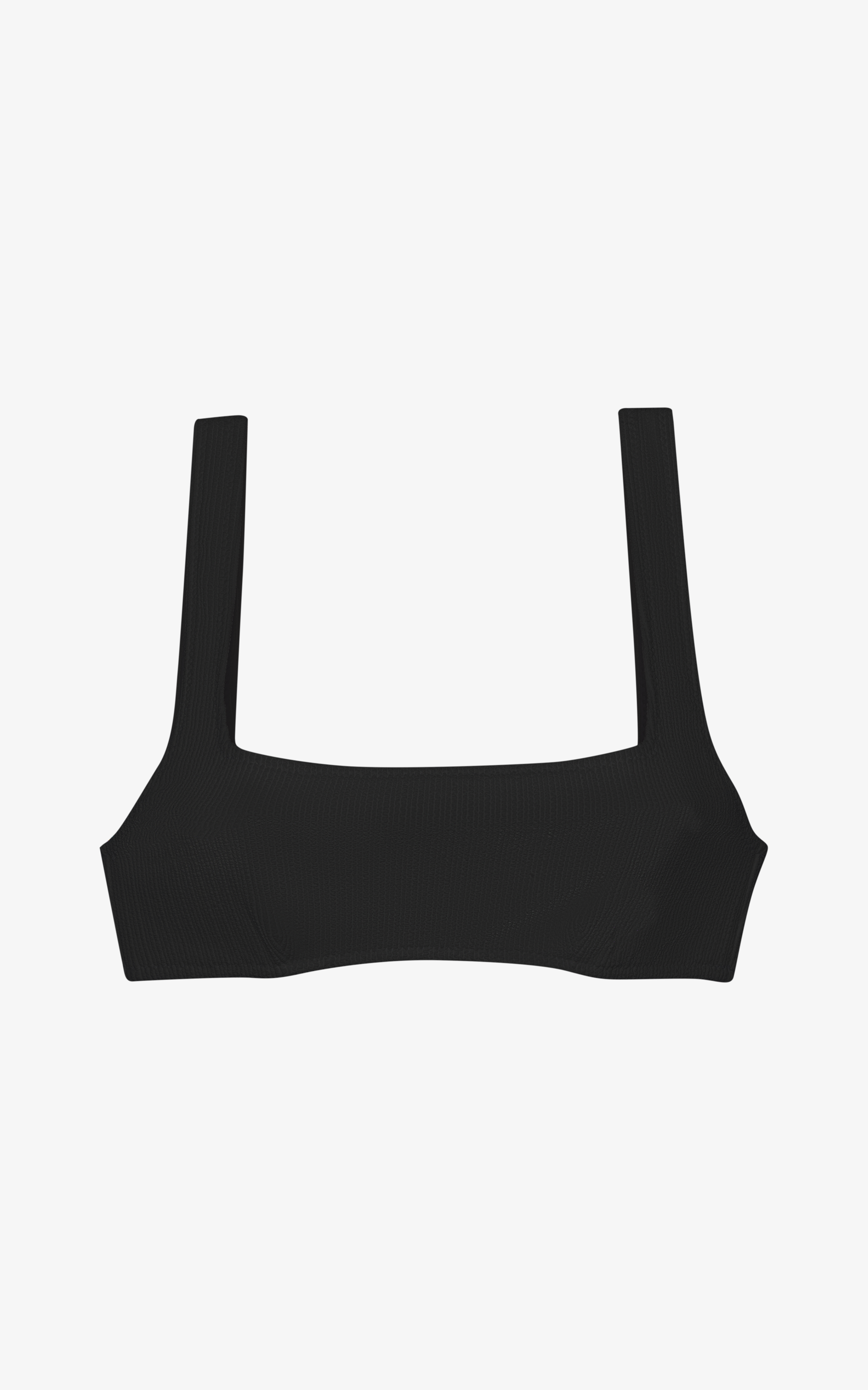 NOELLE CROP CRINKLE RIB BLACK